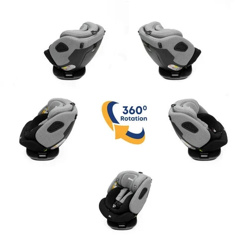 Καθισματάκι Αυτοκινήτου i-Size με Isofix Black-Grey 0-36 kg