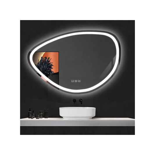 ΚΑΘΡΕΦΤΗΣ ΤΟΙΧΟΥ LED ΜΕ ΛΕΙΤΟΥΡΓΙΑ BLUETOOTH 70x100cm ΟΜΙΧΛΗ