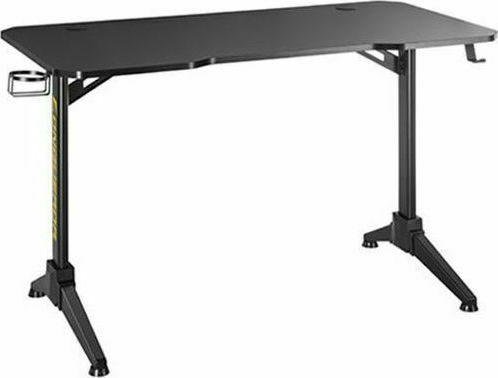 Γραφείο Gaming Ξύλινο Black με Μεταλλικά Πόδια 120x60x75εκ.