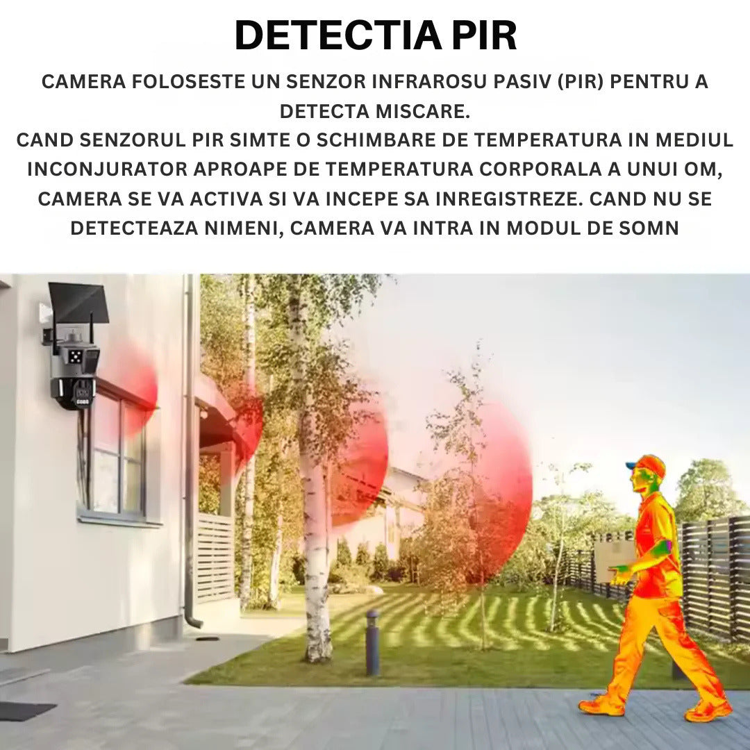 Dual Κάμερα Παρακολούθησης 4G 4K Αδιάβροχη Μπαταρίας με Αμφίδρομη Επικοινωνία