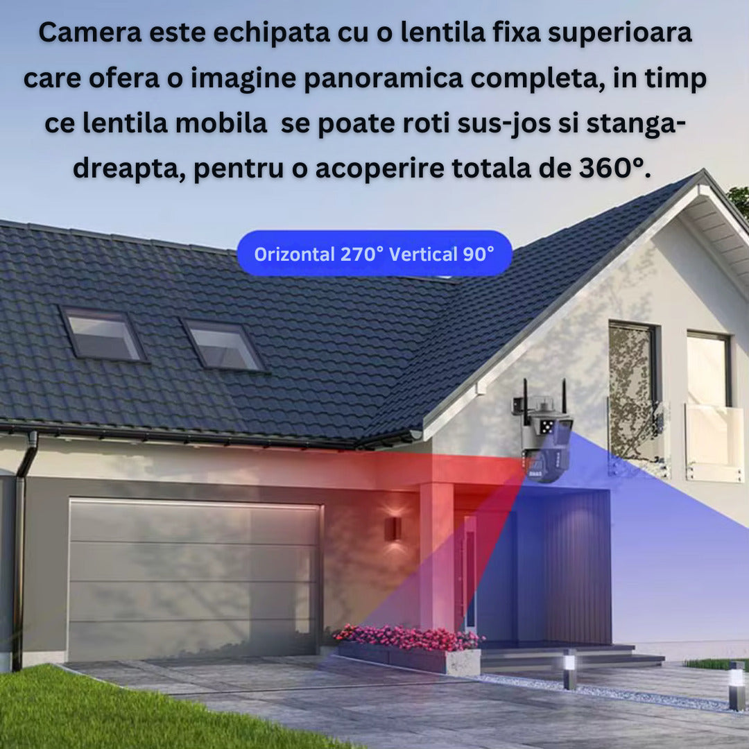 Dual Κάμερα Παρακολούθησης 4G 4K Αδιάβροχη Μπαταρίας με Αμφίδρομη Επικοινωνία