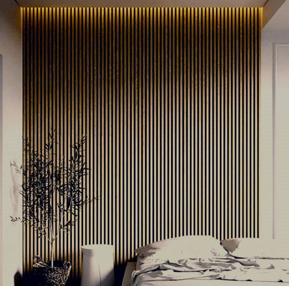 PS Panel Επένδυσης με 3D πηχάκια PIANO 1,2×12,2x290cm NAT. OAK/BLACK