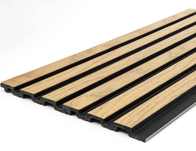 PS Panel Επένδυσης με 3D πηχάκια PIANO 1,2×12,2x290cm NAT. OAK/BLACK